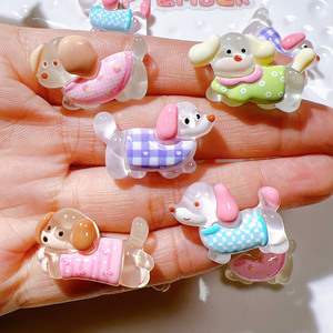 Fait <span class=keywords><strong>à</strong></span> la main 3D résine Patch colle coque de téléphone bricolage vêtements pour enfants cheveux <span class=keywords><strong>teckel</strong></span> chien conception pour la décoration - Product Image 4