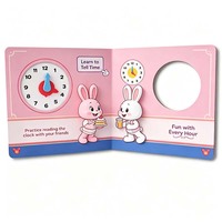Individuelles Baby-Kinder-Lernbuch zum Zeitlernen Robustes Hardcover-Brettbuch mit Uhr Druck mit individuellem Design