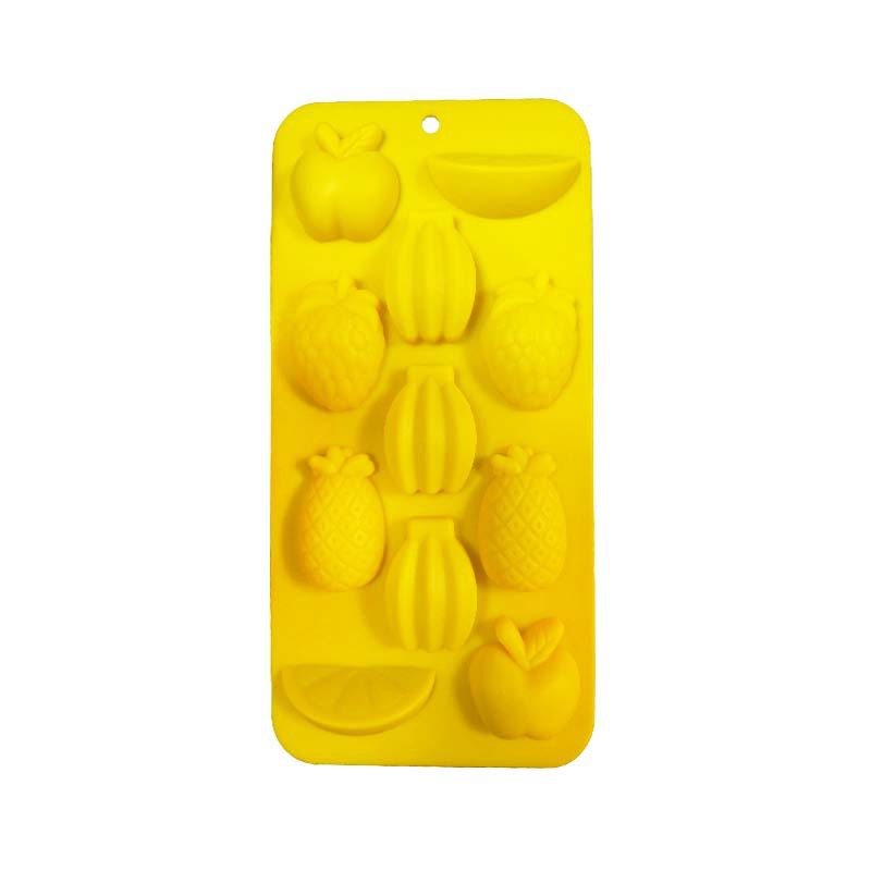 11-piece fruit ice tray yellow