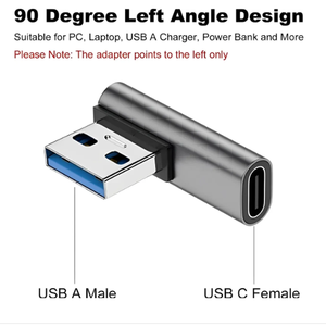 Adaptador <span class=keywords><strong>OTG</strong></span> <span class=keywords><strong>USB</strong></span> 3.1 Macho a Tipo-<span class=keywords><strong>C</strong></span> Hembra 90 Grados D3080 - Product Image 3
