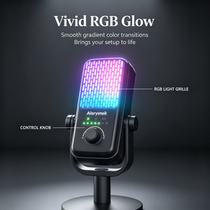 Microphone de bureau ARS60 RGB avec suppression du bruit et mixage de monitoring, micro à condensateur pour le gaming, le <span class=keywords><strong>streaming</strong></span> et l'enregistrement - Product Image 2