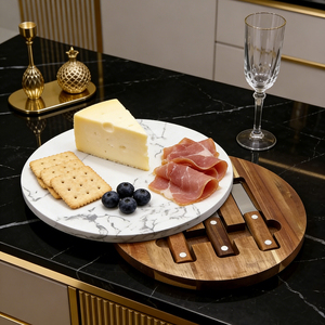 Set <span class=keywords><strong>di</strong></span> Lusso per Formaggi e Salumi - Vassoio in Legno Premium con Cassetto per Chef Casalinghi e Intrattenimenti Festivi - Product Image 4