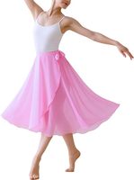 Faldas de Ballet para Mujeres y Niñas, Falda Larga Fluida de Gasa con Cintura Natural, Falda de Baile hasta la Pantorrilla, de Secado Rápido y Antiarrugas