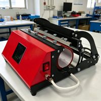 Presse à chaud numérique LCD 30oz pour gobelets, modèle carré rouge, pour mugs fins 20oz, imprimante par sublimation, équipement DIY pour boutiques de cadeaux