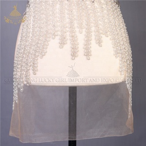 Apliques de novia cosidos hechos a mano a la moda de Pari, cuentas con forma Floral, decoraciones para vestido de novia, tipo de parche - Product Image 4