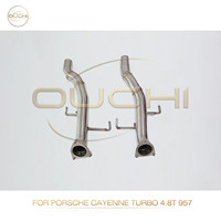 Ouchi Acier inoxydable de haute qualité pour Porsche Cayenne Turbo 4.8T 957 Système d'échappement avant Pièces de performance automobile
