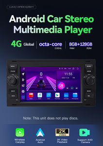 Autoradio 2 DIN <span class=keywords><strong>Android</strong></span> 14 Cho Ford Focus 2 Ford Fiesta Mondeo <span class=keywords><strong>4</strong></span> C-Max S-Max Fusiontransit Kuga Đa Phương Tiện Âm Thanh Headunit Stereo - Product Image 2