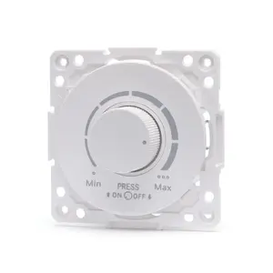 Interruptor regulador de intensidad LED blanco, compatible con sistemas alemanes y franceses, ideal para controlar el brillo en - Product Image 1