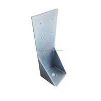 Ancrage de poteau en U en fer galvanisé, support de connexion robuste pour bois, boulon à tête hexagonale DIN pour maison en bois - Vente en gros