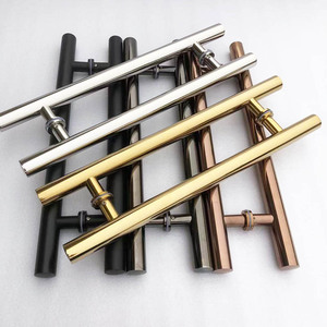 24 inch thương mại cấp-304 thép không gỉ đẩy kéo cửa xử lý gương đánh bóng <span class=keywords><strong>Chrome</strong></span> kết thúc Barn cửa kính kéo xử lý - Product Image 4