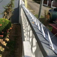 Piques de sécurité anti-escalade pour murs et clôtures en métal galvanisé à chaud