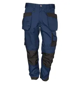 Men's Work Pants Poly Cotton Rib Stop Working Trousers With Knee Pockets For Knee Pads Input