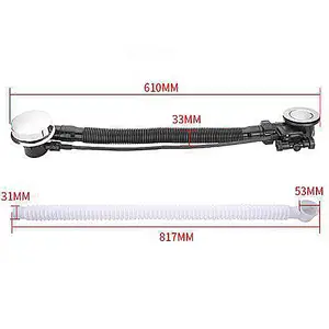 Bath ล้น Pop-Up เสียห้องน้ำอ่างอาบน้ำอ่างอาบน้ำท่อระบายน้ำระบายน้ำดำ - Product Image 6