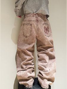<span class=keywords><strong>Jeans</strong></span> da <span class=keywords><strong>Uomo</strong></span> in Cotone Stile Street, a Zampa e Larghi, Moda Gotica Y2K, Vendita Diretta dalla Fabbrica - Product Image 5