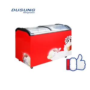 Commerciale mini ice cream frigorifero display freezer vetrina