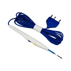 Medical Surgical Cautery Diathermy Disposable Monopolar Retractable Electrosurgical Pencil With Tip Cleaner