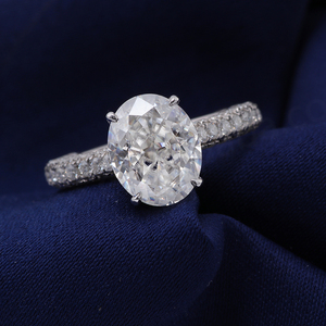 Bague de mariage en moissanite de style classique ovale couleur DEF Bon prix Bagues pour femmes Argent sterling 925 Cadeau d'anniversaire Bague personnalisée - Product Image 6
