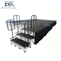 Structure de scène modulaire en flight case, plateforme de scène stable et robuste