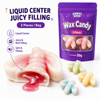 Bonbons comestibles en cire de cire d'abeille, en vrac, fourrés à la confiture, assortiment de friandises de fête en forme d'animaux 3D, qualité alimentaire