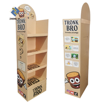 Étalage en carton ondulé personnalisé pour les chips, nouveau design, avec support pour les snacks