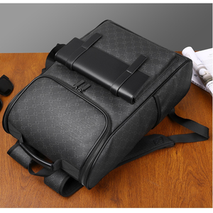 Sac à dos pour ordinateur portable en polyester grande capacité pour homme, fermeture éclair, léger, imperméable, décontracté, pour les trajets quotidiens et les voyages - Product Image 4
