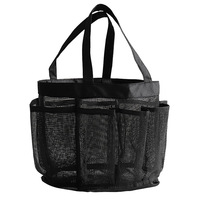 Sac de Douche en Maille Grande Capacité à Drainage Rapide avec 8 Poches Extérieures, Organisateur de Douche Portable