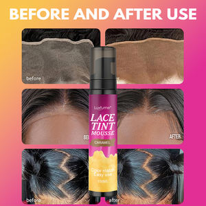 <span class=keywords><strong>Mousse</strong></span> teintée pour perruques à séchage rapide, coloration uniforme, corrige la ligne des cheveux, s'adapte au teint de la peau - Product Image 5