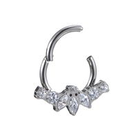 Fuxuan Anneaux clicker en titane ASTM F136 avec motif chauve-souris, bijoux de piercing pour le nez, vente en gros