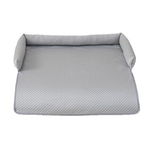 Tapis pour animaux de compagnie en soie glacée tissée, rectangulaire, lit rafraîchissant pour chien, lavage à la main, rembourrage en fibre de polyester - Product Image 5
