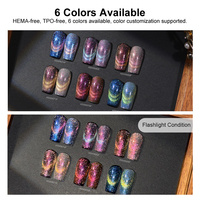 Vernis Gel Magnétique Holographique 9D Effet Prisme Double Lumière Effet Œil de Chat, Sans HEMA, Sans TPO, Marque Privée