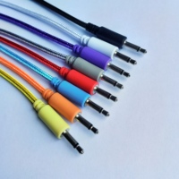 Échantillons gratuits Nylon tressé 35mm mâle TS à mâle TS Mono Eurorack Patch Cable