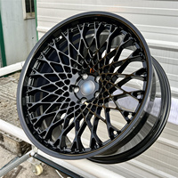 Jantes en alliage forgé de luxe à motif ajouré, finition noir brillant, roues en aluminium 6061 pour modification de style urbain de véhicules électriques haut de gamme