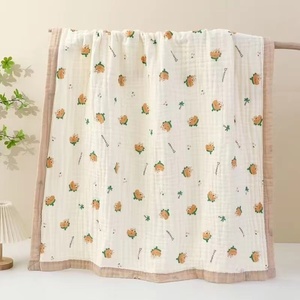 <span class=keywords><strong>Serviette</strong></span> de Bain Bébé Nouveau-né Ultra-Douce 6 Couches Coton Pur Antibactérien Doux pour la Peau Gaze Motif Animal Personnalisable - Product Image 3