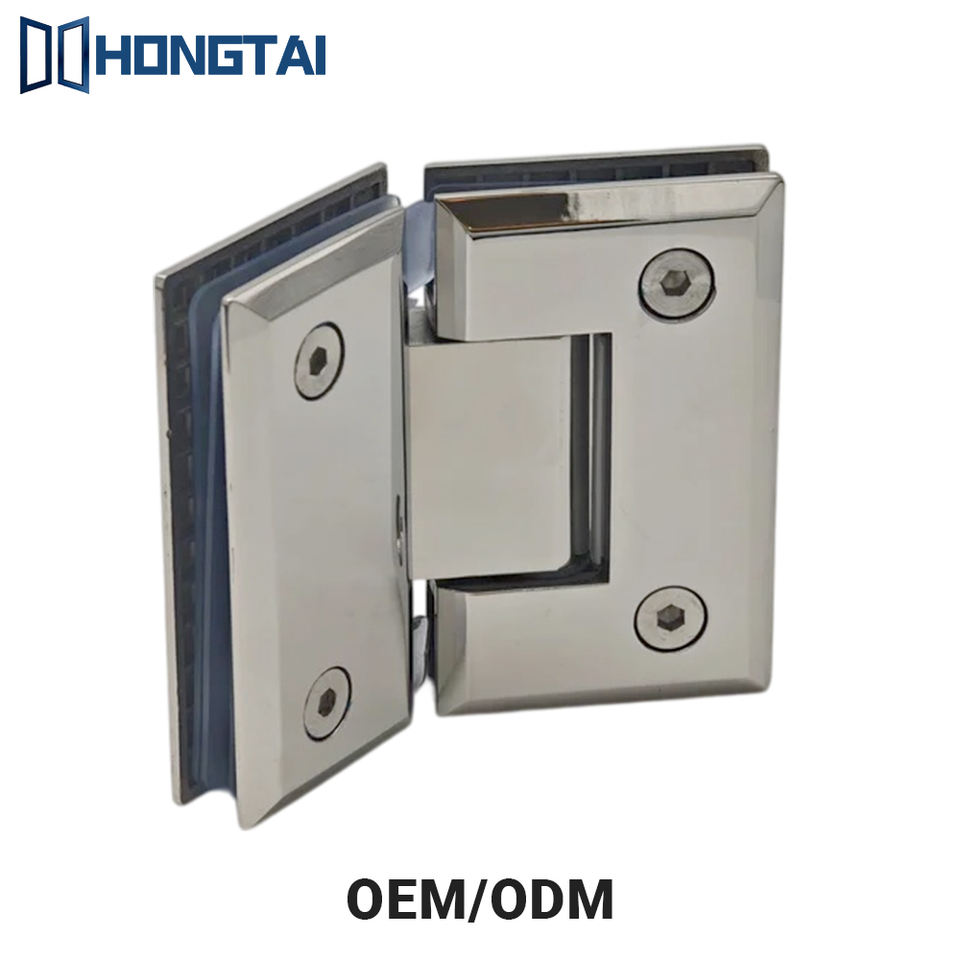 Stainless Steel Modern 135 Degree Glass Door Hinge Square Bevel Soft ...