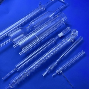 Tùy chỉnh khả năng chịu nhiệt hợp nhất silica thạch anh lò phản ứng Ống ngưng tụ hình trụ để thử nghiệm trong phòng thí nghiệm - Product Image 2