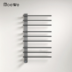 Radiateur à serviettes chauffant noir certifié CE SAA, support mural électrique pour serviettes de <span class=keywords><strong>bain</strong></span>, chauffe-serviettes électrique mural pour salle de <span class=keywords><strong>bain</strong></span> - Product Image 1