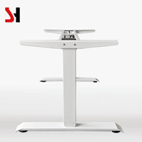 Escritorio Eléctrico Moderno de Hierro con Altura Ajustable de Doble Motor, Marco de Escritorio Ergonómico de Fácil Montaje para Trabajo, Estudio y Oficina