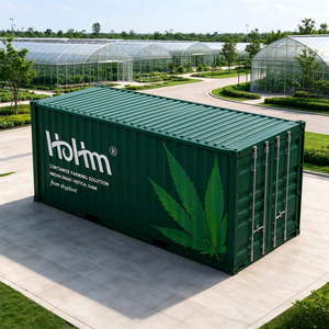 Solution d'agriculture en conteneur Holm : unité de culture verticale aquaponique/aéroponique, éclairage LED à spectre complet, couverture en HDPE, écologique - Product Image 1