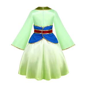 Nouvelle arrivée MS : Costume Mulan pour enfant, déguisement de princesse pour Halloween, tenue de personnage de film pour fille - Product Image 4