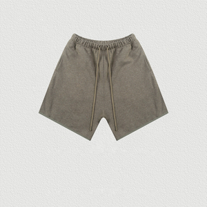 Prodotti essenziali all'ingrosso pantaloncini da uomo e t-Shirt leggera farina d'avena e farina d'avena scura e pantaloncini oversize elasticizzati e camicia a maniche corte - Product Image 6