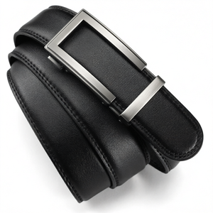 Ceinture à cliquet en cuir véritable pour homme de qualité supérieure – Ceinture ajustable pour tenue habillée et décontractée - Product Image 1