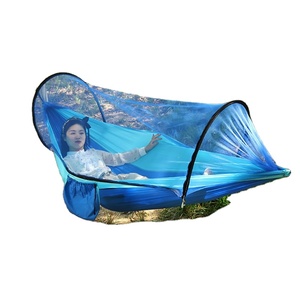 Hamaca Mosquitera Lista para Usar, para Uso en Exteriores, Individual y Doble, Hecha de Nailon y Chifón, para Camping, con Protección Lateral Enrollable - Product Image 1