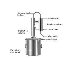 Máquina para Hacer <span class=keywords><strong>Agua</strong></span> <span class=keywords><strong>de</strong></span> Rosas <span class=keywords><strong>de</strong></span> 20L, Destilador <span class=keywords><strong>de</strong></span> Acero Inoxidable 304 para Hacer <span class=keywords><strong>Agua</strong></span> <span class=keywords><strong>de</strong></span> Flores en Casa, Destilador <span class=keywords><strong>de</strong></span> Alcohol - Product Image 2