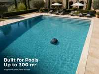 Pembersih Kolam Otomatis untuk Hotel Villa Kolam Renang Dalam Tanah Robot Pendaki Dinding Tanpa Kabel 45-60W Mesin Pembersih Kolam 300 Meter Persegi