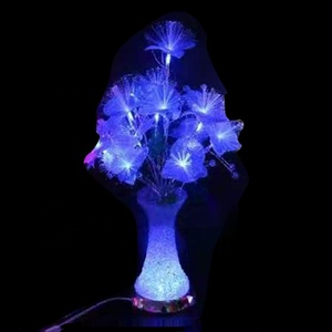 Bán Buôn Trung Quốc Nhà Cung Cấp <span class=keywords><strong>Led</strong></span> Sợi Quang Phalaenopsis Hoa Nhân Tạo Trong Eo Crystal Vase - Product Image 5