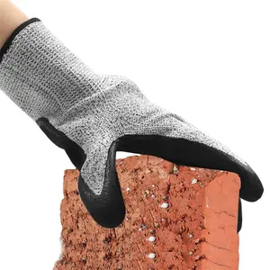 HPPE перчатки черные нитриловые устойчивые к порекам строительные маслостойкие проколотые защитные рабочие перчатки
