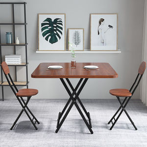 <span class=keywords><strong>Table</strong></span> et <span class=keywords><strong>chaises</strong></span> pliantes d'extérieur en MDF pour réunions d'hôtel, événements, café, ensemble de mobilier - Product Image 2