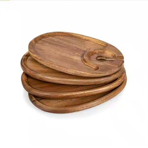 Bandeja de Bambú Personalizada Ecológica para Aperitivos, Soporte para Vasos, Platos para Vino, Tabla de Quesos, Tabla de Cortar para Escritorio y Baño - Product Image 4