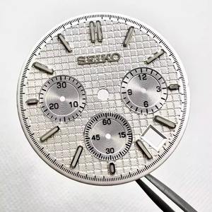 Luxury VK63 Quartz Movement <b>Watch</b> with Green Luxuryminous Dial 33.6mm Three-Eye <b>Accessories</b> Durable Metal Material - Product Image 3