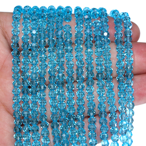 スパークリングクリスタルビーズ8mmファセットRondelleクリスタルランプワークガラスビーズブレスレット製造用 - Product Image 4